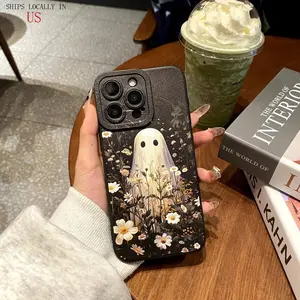 Halloween Gift J-Ghost Series Flowers And Ghosts Spectral Cuteeye - Catchingphone Accessories for Iphone 16 15 14 13 12 11 Pro Max Plus Protective