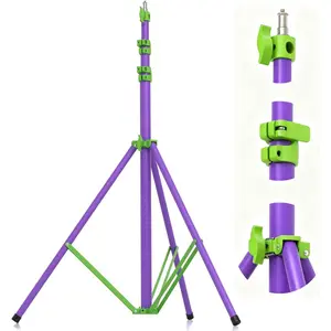 GM280 Light Stand 9.18ft/280cm Air Cushioned Heavy Duty  Tripod with 1/4" & 3/8" Screw for Softbox Ring Light Studio Camera Video Photography Equipment Foldable ()