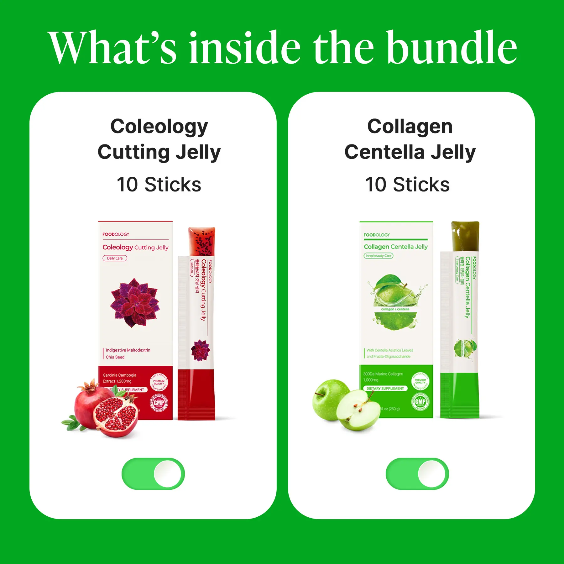 値引き済【新品未使用】FOODOLOGY Coleology 4種合計7点まとめ FOODOLOGY] Cutting & Collagen Jelly Set, Supports Carbohydrate