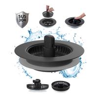 Matte Black with 3 SUS304 Strainer