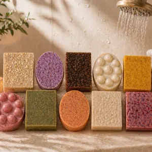 10 Pack Jabones Variados Set of Gift Natural Handmade Soaps with Unique Shapes and Colors