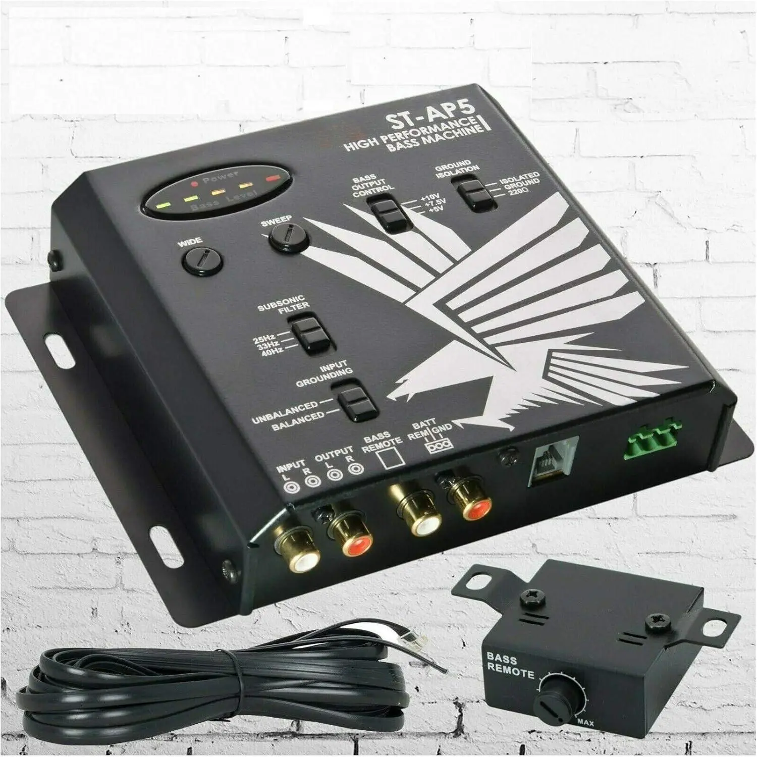 ST-AP5 Digital Bass Control Machine Bass Maximizer and Bass Restoration Processor with Epicenter Reconstruction Bass Knob Dash Mount Remote Control -2nd Gen
