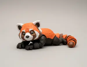 Articulated Red Panda Figurine – 3D Printed Wildlife Desk Toy