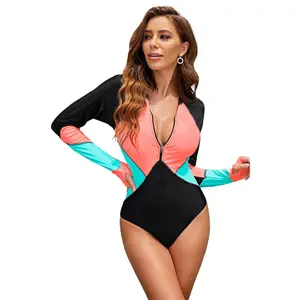 Long Sleeve Zip Front Swimsuit | for Surf & Swim