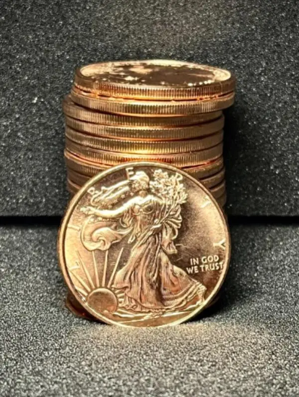 20 1oz copper Rounds - Mixed Designs - Full Tube 20 1oz copper Rounds - Mixed Designs - Full Tube