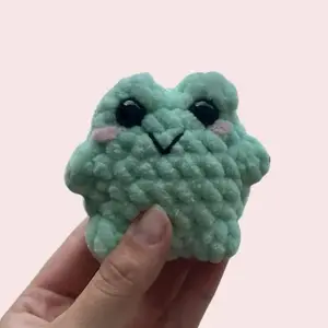 Crochet Chubby Frog - Handmade Amigurumi Plushie