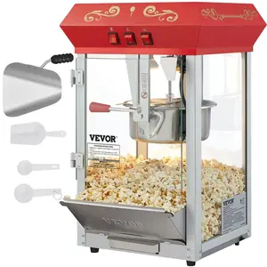 【Summervibes】VEVOR Popcorn Popper Machine 8 Oz Countertop Popcorn Maker 850W 48 Cups Red