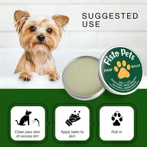 Fisto Pets Paw Balm - Moisturizing & Healing for Dry, Cracked Dog & Cat Paws, Suitable for Cleaning and Relief from Dirt