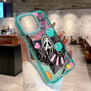 Phone case for iPhone 17  16 Pro Max 15 Plus 14 13 12 11 Ghostly Hang - up Anti-Yellowing Shockproof durable ultra-thin Crystal Cover