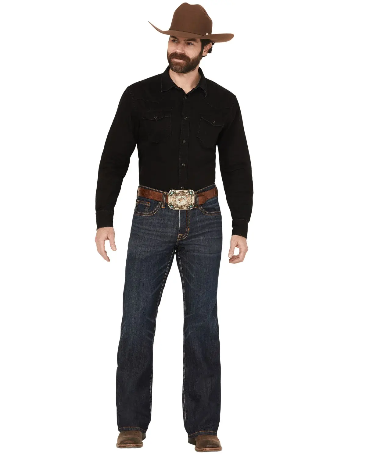 Cody James Men's Night Hawk Wash Duke Relaxed Bootcut Stretch Denim Jeans - Cjsp25j01-Dkw