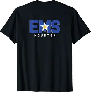 Houston Texas EMS Emergency Medical Services EMT Uniform T-Shirt - Arelyalfar Shop 21B09C69WPPD