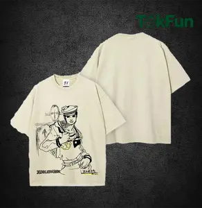Josuke Higashikata T-shirt and his stand “Soft & Wet” JoJo's Bizarre Inspired Anime Tee Adventure Vintage Oversized Washed Cotton T-shirt, Unisex Menswear Top