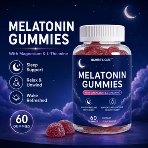 Natural Sleep Gummies - 60 Gummies Viral -Sweet Strawberry Stars-Melatonin Free Delicious Strawberry Flavor Help Improve Night Rest & Relaxation