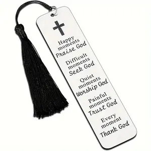 Inspirational Bible Bookmark, Handcrafted Religious Gift for Women & Men, Perfect Baptism Present for Friends, Christian Spiritual Keepsake