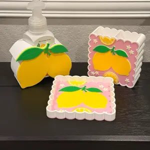 Lemon trinket tray, soap dispenser and pencil holder