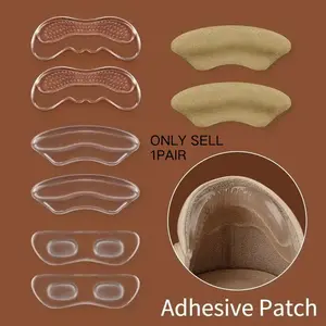 1Pair Invisible Silicone Gel Heel Patch Insoles Relief Shoe Cushion Pads Feet Care Adhesive Back Heel Protector Sticker