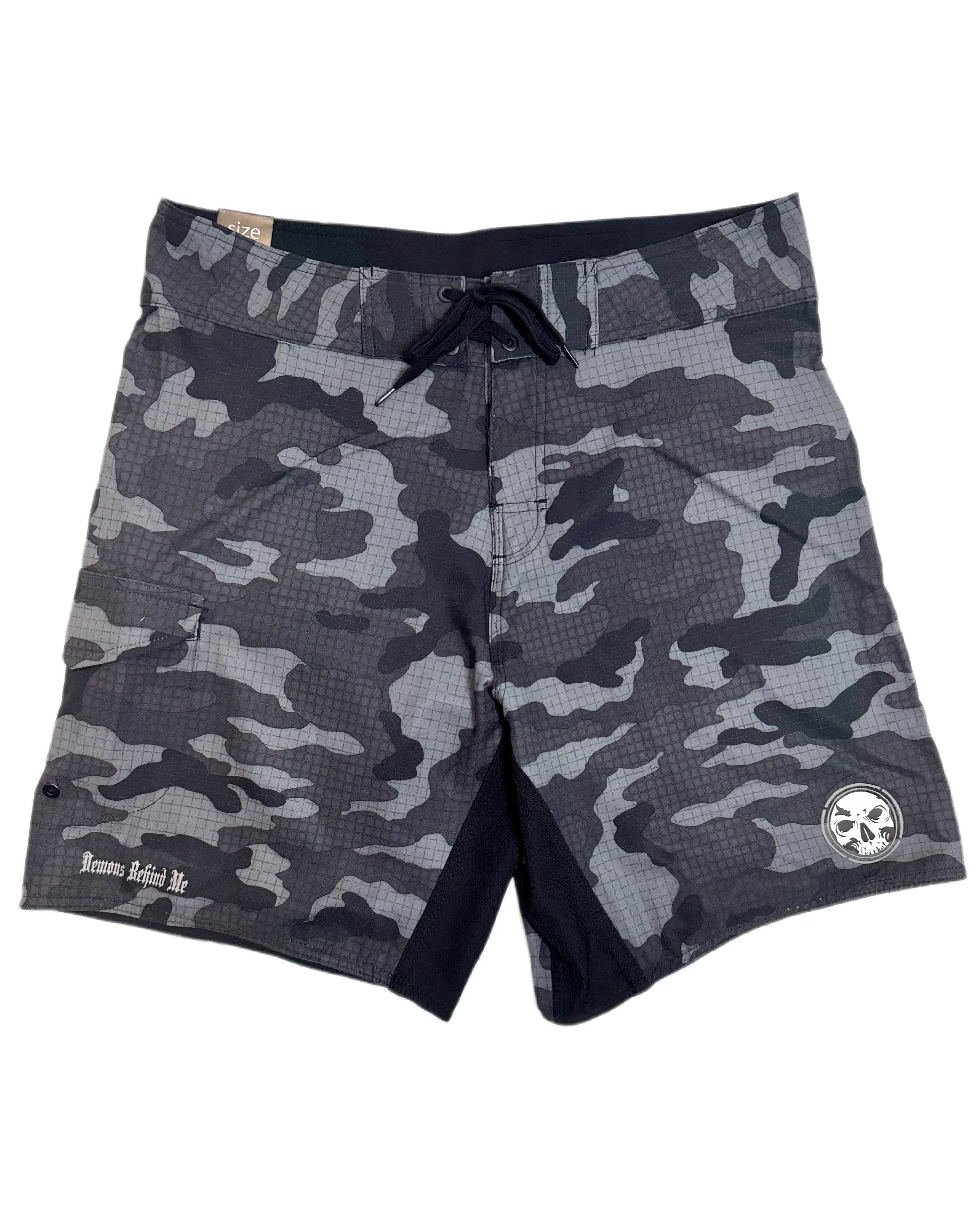 CLOSEOUT - Black Camo Stretch Board Shorts