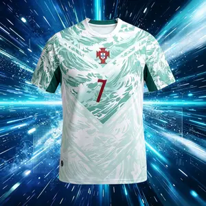 2026 Portugal Home And Away Red Green Black 7# Cristiano Ronaldo Short Sleeve Soccer Jersey Fans Version
