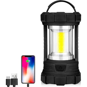 Camping Lantern, 3000LM LED Rechargeable  Operated Lantern, 5 Light Modes, COB  Lantern Flashlight, Camping Light for Power Outage, Hurricane, , Hiking