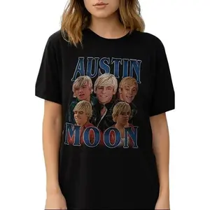 Austin Moon Vintage Inspired Tee, Ross Lynch Graphic Fan T-Shirt