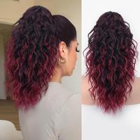Ombre Burgundy Claw clip Ponytails