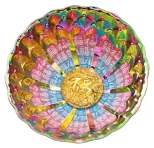 Celestial Fortune Iridescent Jian Zhan Decorative Plate