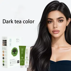 Zhanzhi Fragrance Hair Dye with Herbal Plants Dark Brown 200g Long Lasting Cream for Men Women Eco Friendly Gentle Haircare