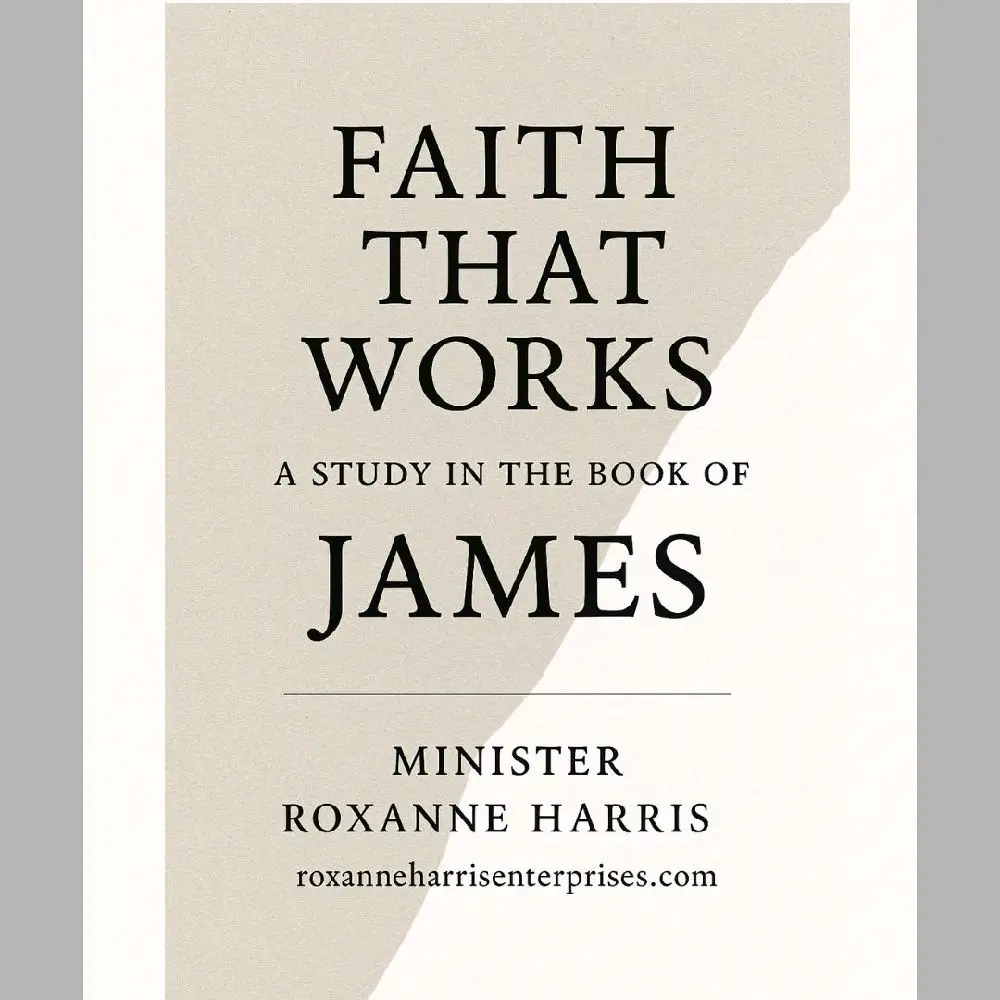 Roxanne Harris Book of James Bible Study Faith That Works A Study in the Book of James Minister Roxanne Harris