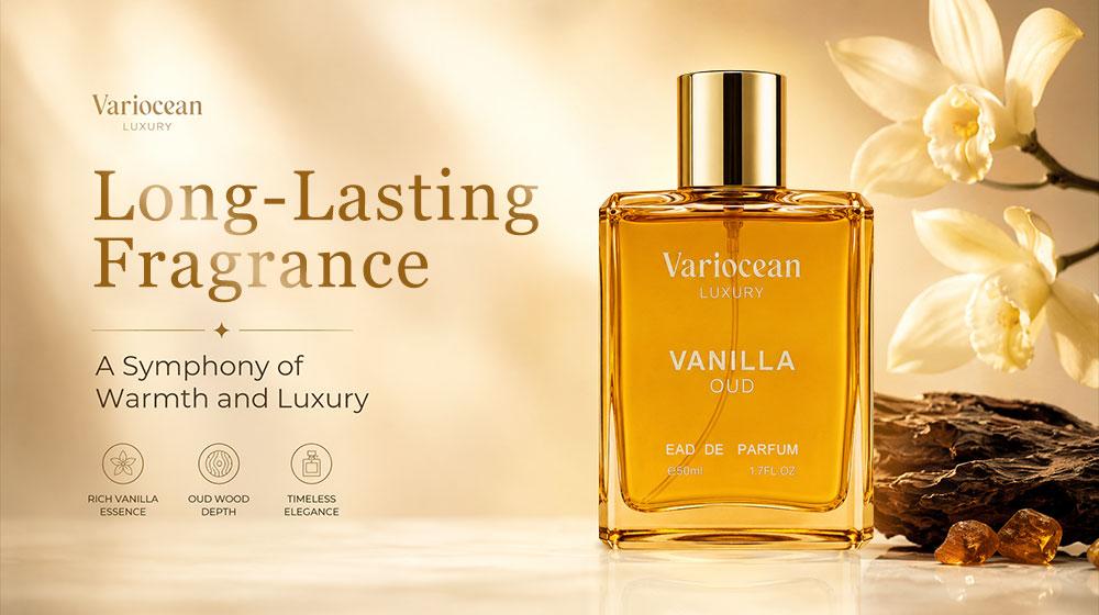 Variocean Luxury Honey Oud Fragrance for Women Men, Long Lasting Perfume with Sweet Amber Woody Scent, Unisex Eau de Parfum 50ml & 100ml, Viral Scent Gift Idea