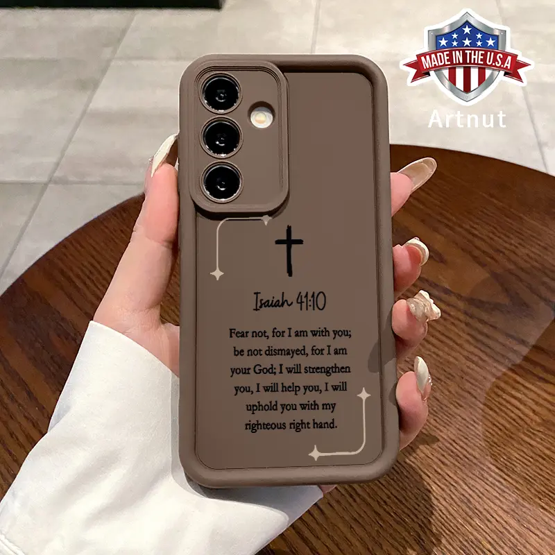 Case Compatible with Galaxy S24 Ultra S25 Plus S23 S22+ Christian Bible Isaiah Pattern Soft TPU Rubber Camera Protection Rugged Mobile Phone Cover for Boy