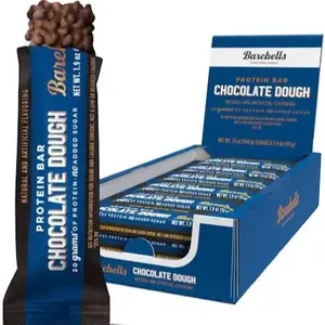 Barebells Protein Bars Chocolate Dough with 1g of Total Sugars - 12 Count, 1.9oz Bars - Snacks with 20g of High Protein - On The Go Protein Snack & Breakfast Bars Milk Creamy Dessert