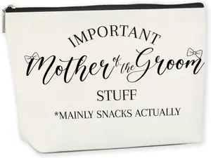 Mother of The Groom Gifts Wedding Gift Ideas Marriage Gifts Makeup Bag Cosmetic Bag for Women Female Friend Coworker Bridal Shower Wedding Gifts Just Married Gifts Newlywed Gift Married Couple Gifts