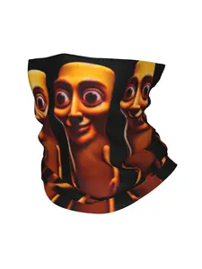 1 Piece TTung Tung Tung (Italian Brainrot) Sahur Bicycle Bandana Neck Cover Printed Face Scarf Cycling Face Mask Hiking Unisex Adult Windproof Christmas Halloween