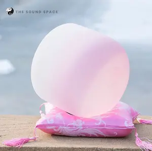 Gradient Pink Crystal Sound Bowl -  8 inch , Any Note 432 Hz