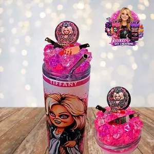 20 Oz Stainless Steel Horror Bride Pink Light Up Ice Tumbler With Removable Magnetic Lid Drinkware Bottle