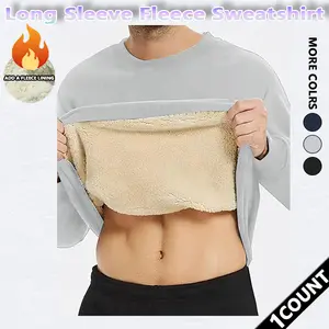 Men's autumn and winter warm thick round neck sweatshirt, soft fabric, resist the cold autumn and winter, autumn and winter cost-effective plus fleece sweatshirt, suitable for daily wear