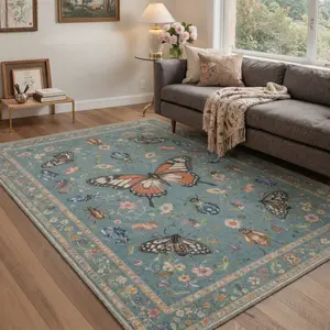 【Deals For You Days】BEIMO Home Rug – Soft, Non-Slip, Pet Friendly, Machine Washable Area Rug, Floor Carpet Perfect for Living Room, Bedroom, Kitchen, Hallway, Stylish Home Decor ,ARF2657-PETAL