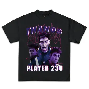Squid Player 230 Unisex Classic Tee, Thanos 230 Squid Tee, Retro Graphic, Vintage Bootleg Style, 100% Cotton, Breathable Fabric 6WU