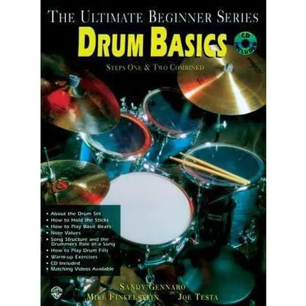 USED-Ultimate Beginner Drum Basics: Steps One & Two, Book & CD (The Ultimate Beginner Series) by Sandy Gennaro (Paperback)