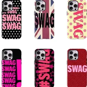 Six SWAG Red Cool Girl Phone Case Protection, Shockproof For IPhone 17-12, Pro Max, Pro Plus, and Samsung S25 24 23 Safety Case