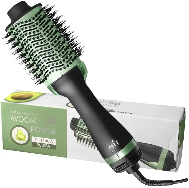 4-in-1 Hair Dryer Brush & Volumizer Styler - Negative Ion Anti-Frizz Ceramic Titanium Barrel Hair Tool for Smooth DIY Blowout, Thermal Brush Blowout & Boost