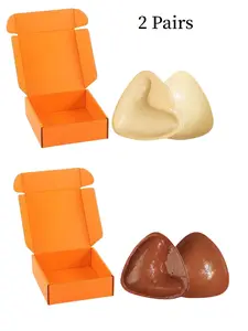 Reusable Silicone Push Up Bra Insert, Triangle Shaped Anti-slip Breast Pads with Box, Women's Lingerie Accessories for Daily Wear