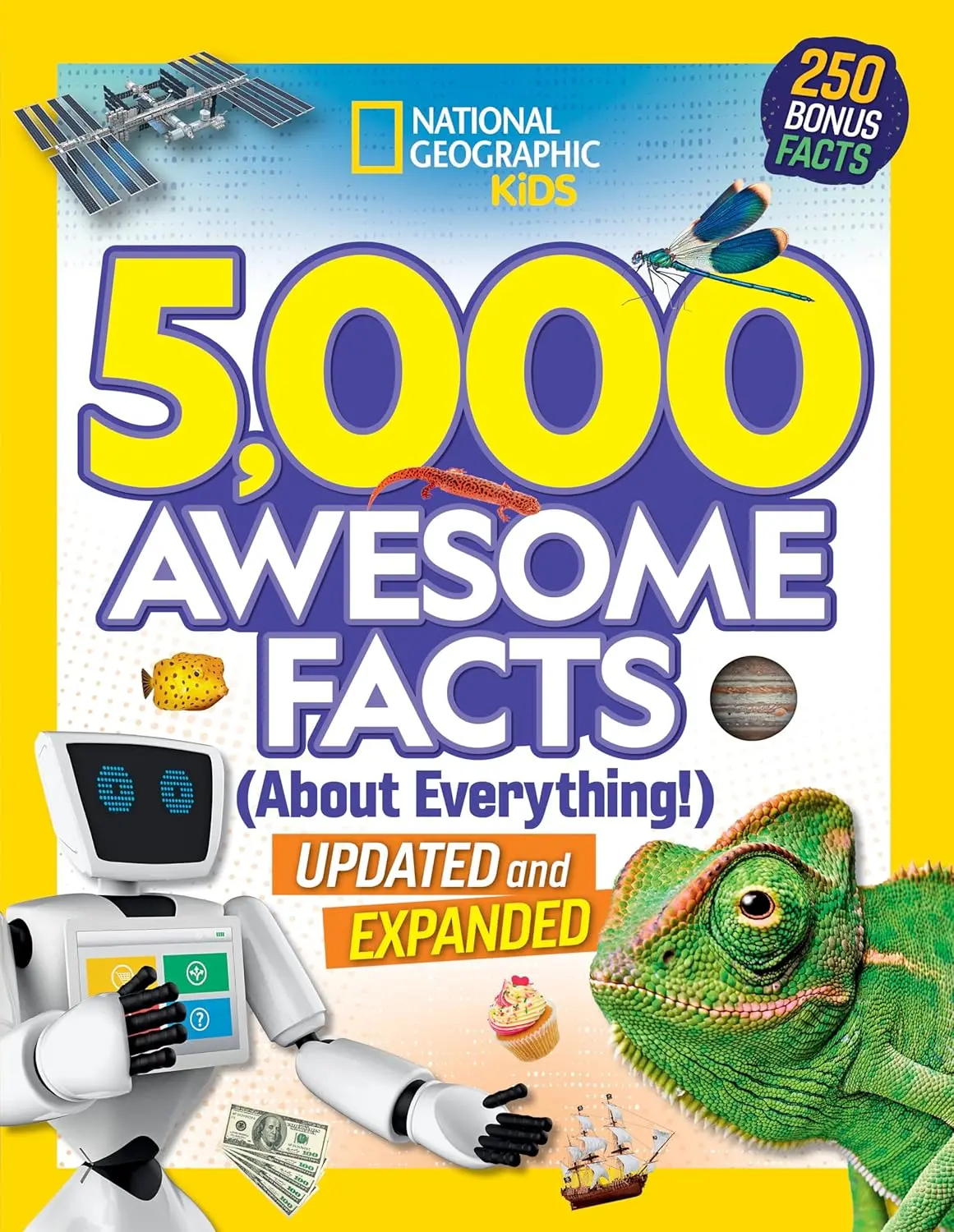National Geographic Kids Hard Cover Activity Book - 5,000 English Fun Learning Facts (About Everything!), Updated & Expanded, Bright Colorful Page Layouts, For 7-to-10-Year-Olds, Entertains for Hours, Perfect Gift