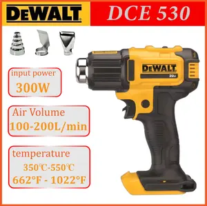 DEWALT DCE530 20V Cordless Heat Gun 1000°F High Temperature  100–200 L/min | DIY Glue Removal, Pipe Fit & Craft Heat Work!