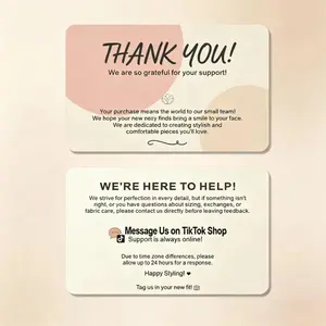1pc Women's Apparel Thank-You Card, After-Sales Service Card for All Products