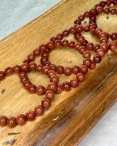 ✨ 8mm Gold Sandstone Bracelet — Confidence • Ambition • Positive Energy