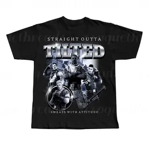 Straight Outta Tilted NWA Shirt, Funny shirt, Bootleg rap tee shirt, Oldschool rap tee, Vintage graphic tee, Meme shirt, Funny gift idea full size