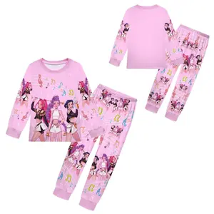 Girls Long Sleeve Pajama Set 100-160 Size, Trendy Star Print for Dance Lovers, Perfect Holiday Gift Idea, Fitted Comfortable Design