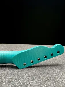 Warmtone Custom Guitars Blue Flamed Maple Tele Style Neck Blue