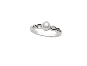 Girls Sterling Silver Freshwater Pearl Baby Ring for Kids